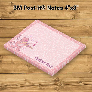 Roze kat met viool Post-it-notities Post-it® Notes