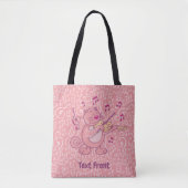 Roze kat met viool tas (Voorkant)