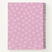 Roze kat met witte wervelkolom Achtergrond Notitie Notitieboek (Achterkant)