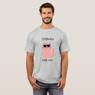 Roze Kat Met Zonnebril T-shirt