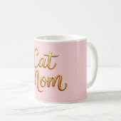 Roze Kat Moeder Mok. Koffiemok (Voorkant rechts)