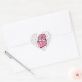 Roze Kat Monogrammed "C" Hart Stickers (Envelop)