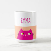 Roze Kat Naam Koffiemok (Center)