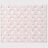 Roze Kat omlooppapier Cadeaupapier (Vlak)