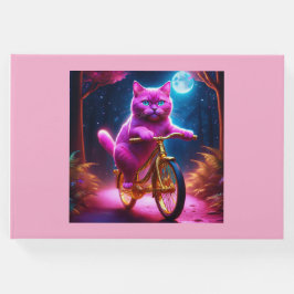 Roze kat op een Schilderachtig fietspad Gastenboek