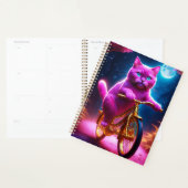 Roze kat op een Schilderachtig fietspad Planner (Display)