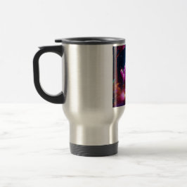 Roze kat op een Schilderachtig fietspad Reisbeker