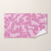 Roze kat patroon bad handdoek (Handdoek)