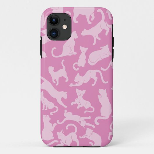 Roze kat patroon Case-Mate iPhone case (Achterkant)
