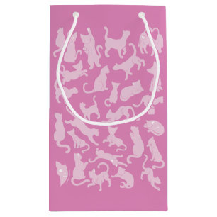 Roze kat patroon klein cadeauzakje