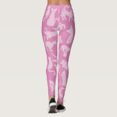 Roze kat patroon leggings (Achterkant)