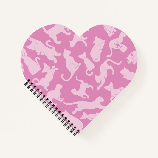 Roze kat patroon notitieboek (Voorkant)