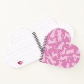 Roze kat patroon notitieboek (Binnen)