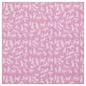 Roze Kat Patroon Stof (Swatch)