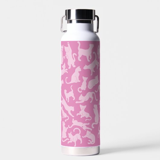 Roze kat patroon waterfles (Voorkant)