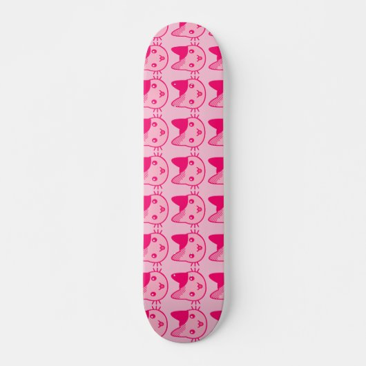 Roze kat persoonlijk skateboard (Voorkant)