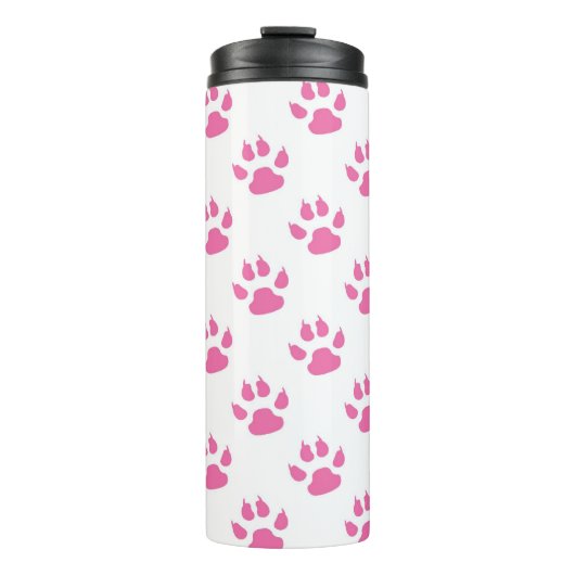 Roze kat pokken patroon thermosbeker (Voorkant)