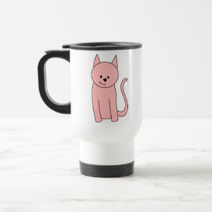 roze kat reisbeker
