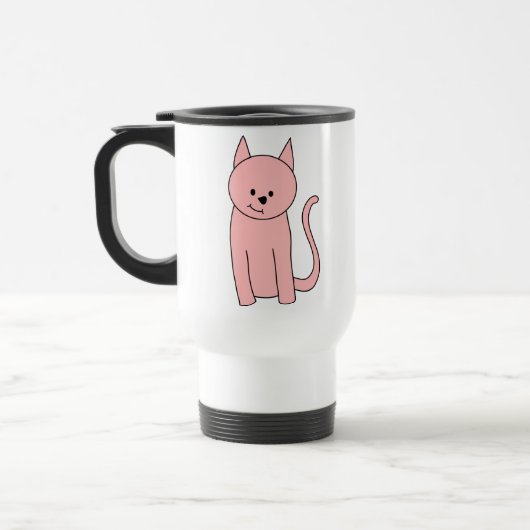 roze kat reisbeker (Links)