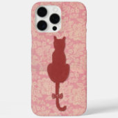Roze kat silhouet telefoonhoesje Case-Mate iPhone case (Achterkant)
