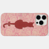 Roze kat silhouet telefoonhoesje Case-Mate iPhone case (Achterkant (horizontaal))