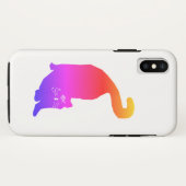 Roze kat silouthe Case-Mate iPhone case (Achterkant (horizontaal))