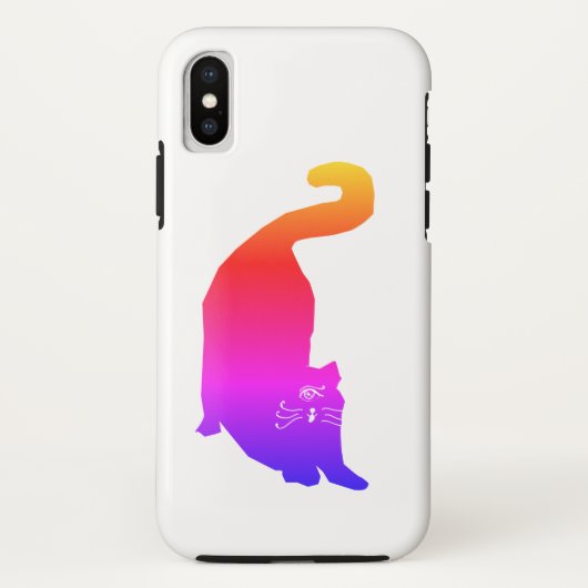 Roze kat silouthe Case-Mate iPhone case (Achterkant)