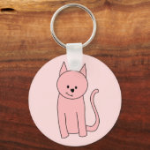  roze kat sleutelhanger (Voorkant)