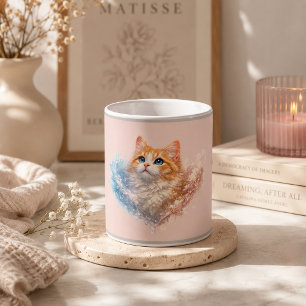 Roze kat stijl  koffiemok