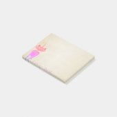 Roze kat, stijlvol post-it® notes (Schuin)