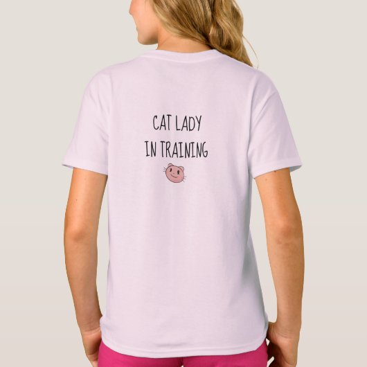 Roze kat t-shirt (Achterkant)