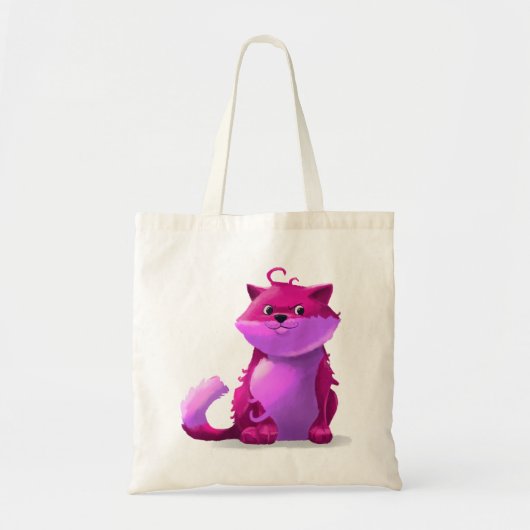 Roze kat tote bag (Voorkant)