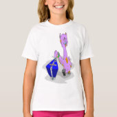 Roze Kat Tripping T-shirt (Voorkant)