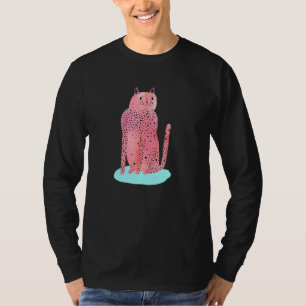 Roze kat voor katten Schattig Kat Lady Mam T-shirt