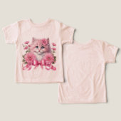 Roze kat wit lint (Ontwerp Voorkant & Achterkant)