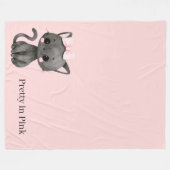 Roze Katje Fleece Deken (Voorkant (Horizontaal))