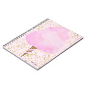 Roze Katoen Snoep & Goud Confetti Girly Sparkle Notitieboek (Linkerzijde)