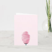 Roze Katoen Snoep Sweet Birthday Wishes Kaart (Achterkant)