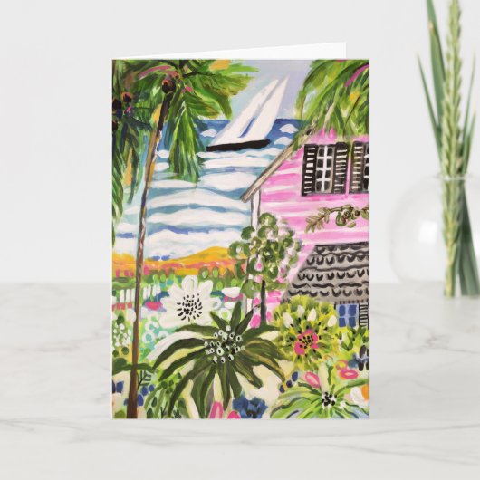 Roze katoen van Bay I Kaart (Voorkant)