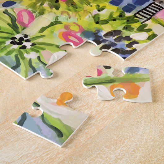 Roze katoen van de bay I Legpuzzel (Zijkant)