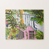 Roze katoen van de bay I Legpuzzel (Horizontaal)