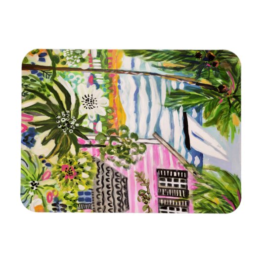 Roze katoen van de bay I Magneet (Horizontaal)