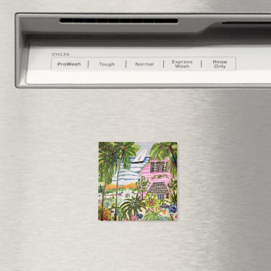 Roze katoen van de bay I Magneet (Insitu (Vaatwasser))