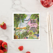 Roze katoen van de bay I Servet (Insitu)