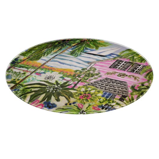 Roze katoen van de bay I Snijplank (Hoek)