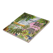 Roze katoen van de bay I Tegeltje (Zijkant)