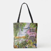 Roze katoen van de bay I Tote Bag (Achterkant)