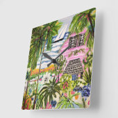 Roze katoen van de bay I Vierkante Klok (Hoek)