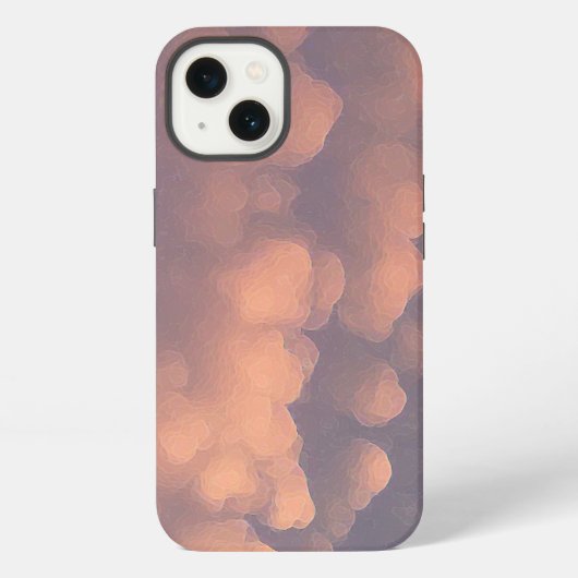 Roze Katoenen Balwolken iPhone Hoesje (Achterkant)