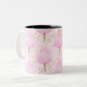 Roze katoenen candy & gouden glitter Lieve trendy  Tweekleurige Koffiemok